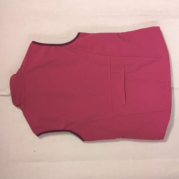 Little Donkey Andy Fuschia Water Resistant Fleece Lined Full Zip Vest Size Small - Picture 7 of 7